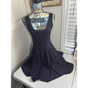 Free People Dress Navy With Red Polka Dots Size S